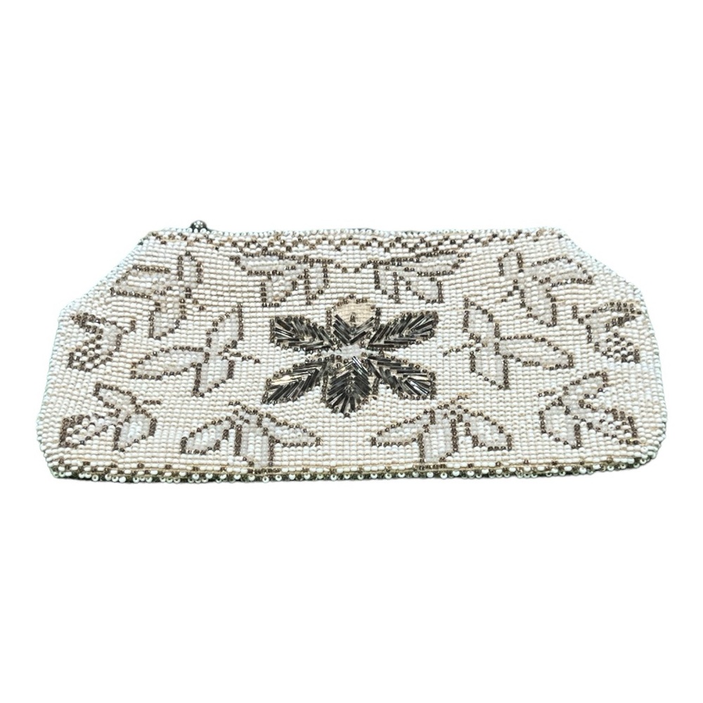 Small beaded Belt Purse with zippered closure.